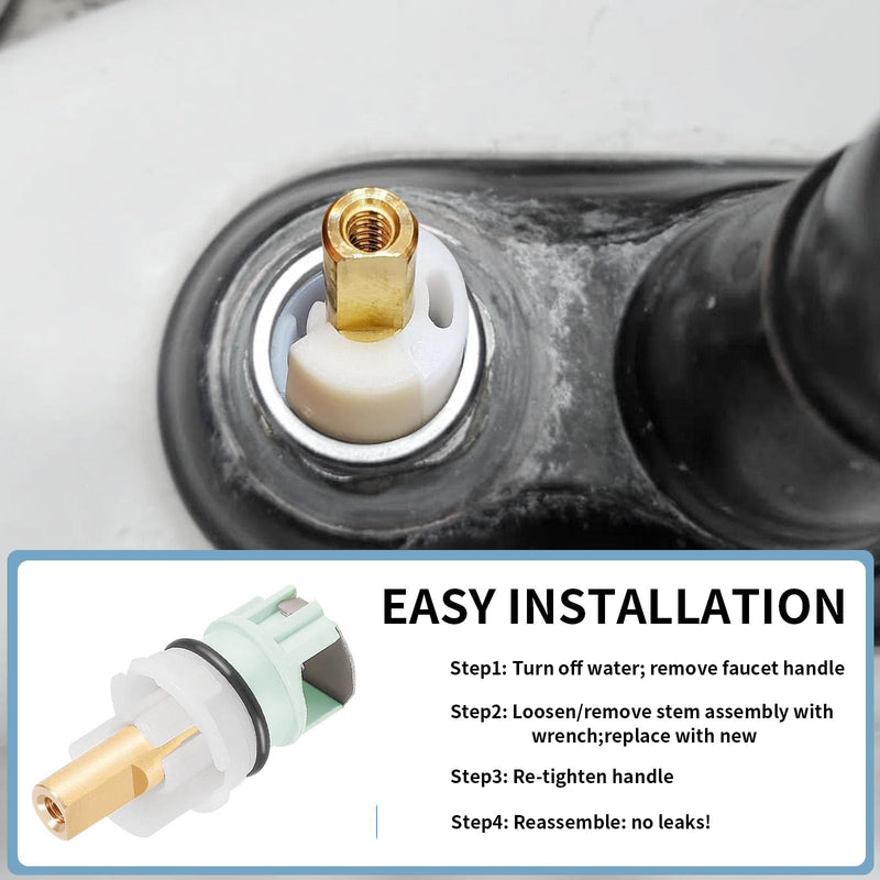 RP25513 Faucet Cartridge Replacement Repair Kit for Delta 2 Pack Shower Valve Stem Assembly with RP4993 Seats Springs, Compatible with Delta Bathtub Sink Bathroom 2 Handle Faucets