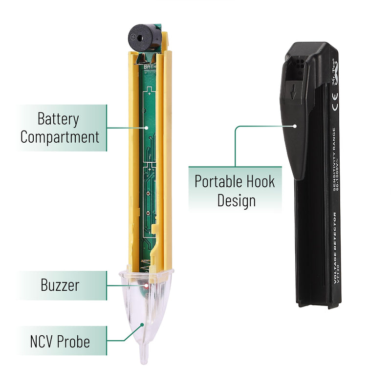 Mr. Pen- Voltage Tester, Electrical Tester, Non Contact Voltage Tester, Tester Electric, Electric Tester Pen, Voltage Detector, Electrical Testers, Voltage Tester Pen, Electricity Tester, Power Tester Yellow & Black 1 Pack