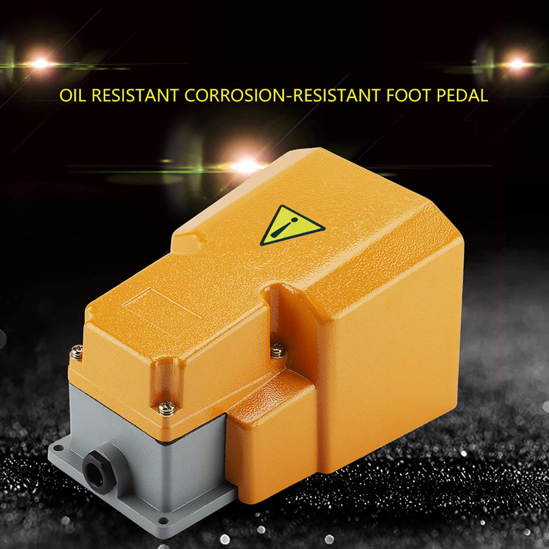 Foot Switch, Foot Operated Pedal Controller Power Switch Foot Pedal On/Off Switch with Guard Size Approx 21.5 x 15 x 12.5cm, Switch Socket