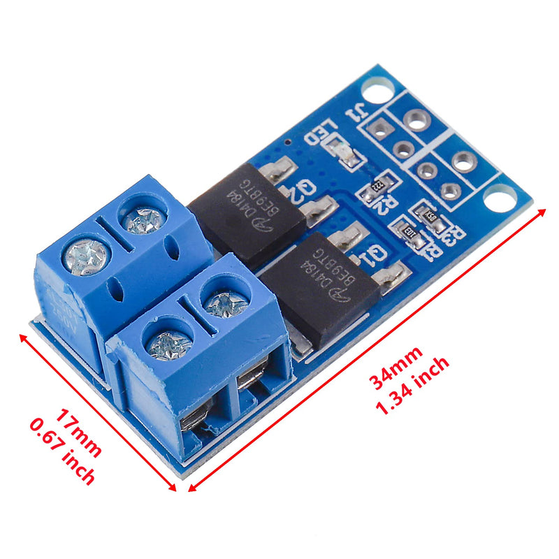 MOSFET Switch Drive Module DC 5V-36V 15A(Max 30A) 400W FET Trigger Switch Driving Module Board 0-20KHz PWM Adjustment Electronic Switch Control Board (Pack of 10 Pcs)