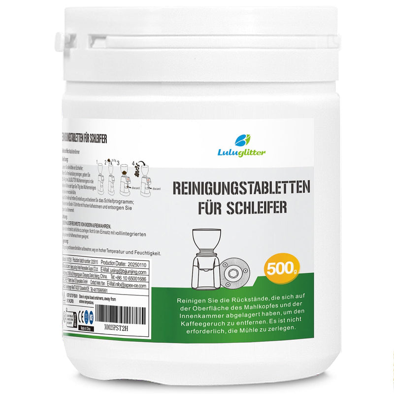 Professional Coffee Grinder Cleaning Tablets - 500g Coffee Grinder Cleaner - Natural Food Safe Gluten Free - Help Extend Life of Your Grinder