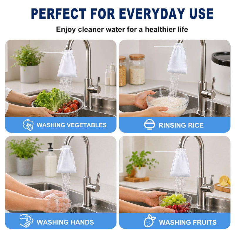 Faucet Filter Cotton Bags, 16 Pack Universal Filter Bags for Kitchen Sink