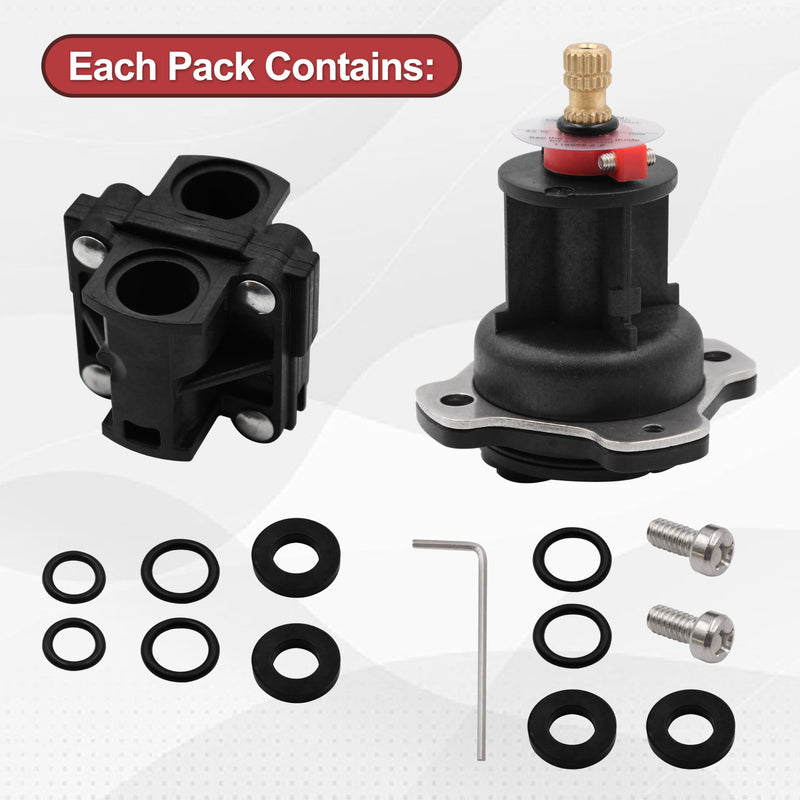 GP76851 Mixer Cap and Pressure Balancing Unit (Shower) Parts Cartridge Compatible with Kohler, Replacement for Rite-Temp and 1/2" Shower Valve GP500520 and GP77759 Parts After Market Replacement Black
