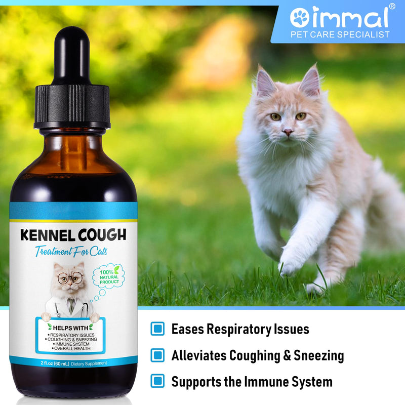 Kennel Cough for Cats, Kennel Cough Herbal Drops, Cats Cough Reliel Liquid Drop for Cats Allergy Relief, Soothes Cats Cough, Pet Health Supplies for Cat Cough Care, Chicken Flavor - 1 Pack / 2 Fl oz - PawsPlanet Australia
