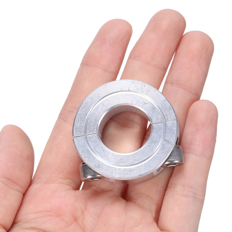 uxcell 2pcs Double Split Clamp-On Shaft Collar for 3/4" Shaft, Two-Piece Clamping Collar, 1-1/2" OD, 1/2" Thickness, Aluminum Alloy Set Screw Split Collar Clamp