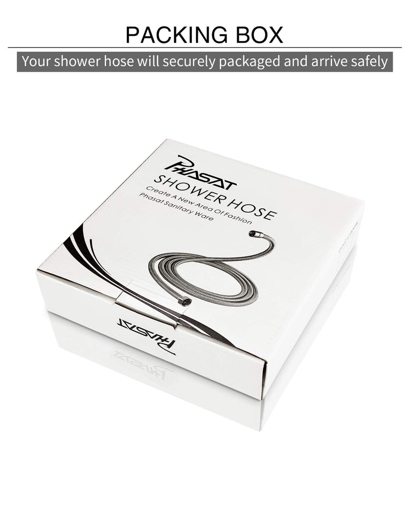 PHASAT Shower Hose,138 Inches Extra Long Shower Hose Replacement,304 Stainless Steel Shower Head Hose Extension Brushed Nickel,A3107N-3.5 138 Inches