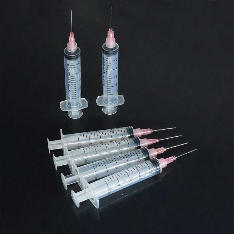 10ML/CC Ink Filling Syringe with Measurement and Blunt Needle Tip for Fountain Pen, Computer Printer (6pcs)