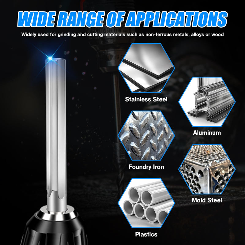 2mm Chucking Reamer, Tungsten Carbide Lathe Reamer H7 4 Straight Flutes, 100mm Round Shank, for Milling and Cutting Stainless Steel, Alloy, and Copper Metals 2mm silver