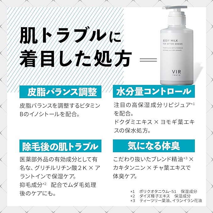 VIRTOKYO After Shaving Lotion, Men's, Body Milk, 10.6 oz (300 g), Men's, After Shave, Hair Removal - NewNest Australia