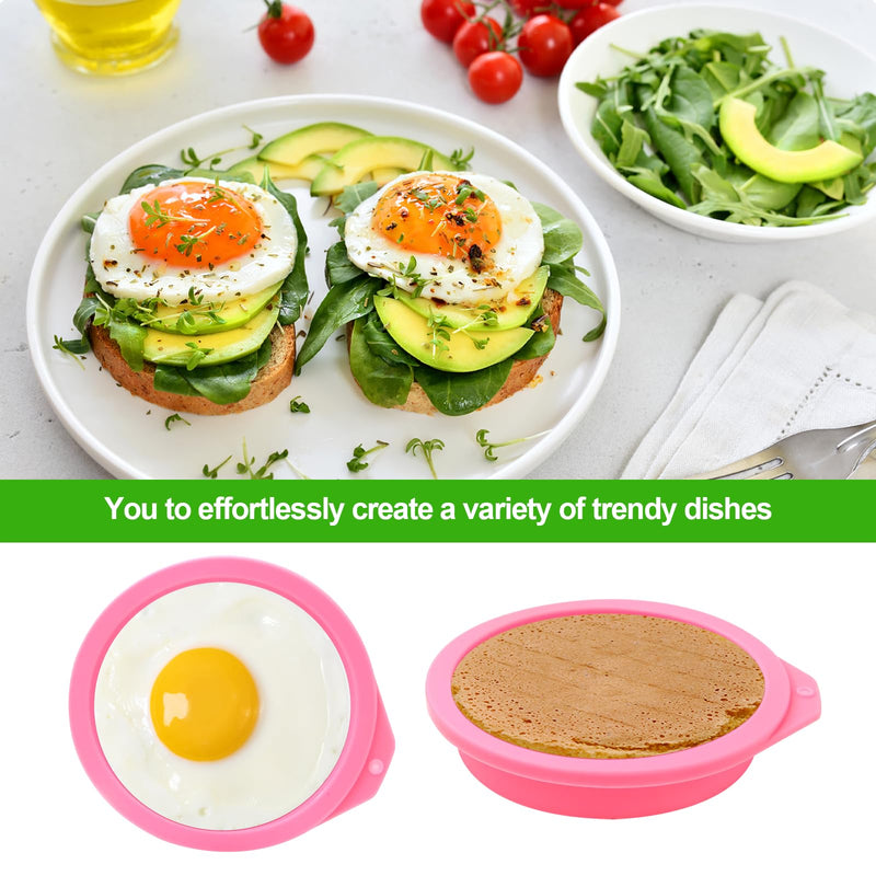 4 Pcs Air Fryer Egg Molds, Air Fryer Egg Molds Silicone, Air Fryer Bites Egg Molds for Muffin Lids, Toast, Non-Stick Air Fryer Accessories