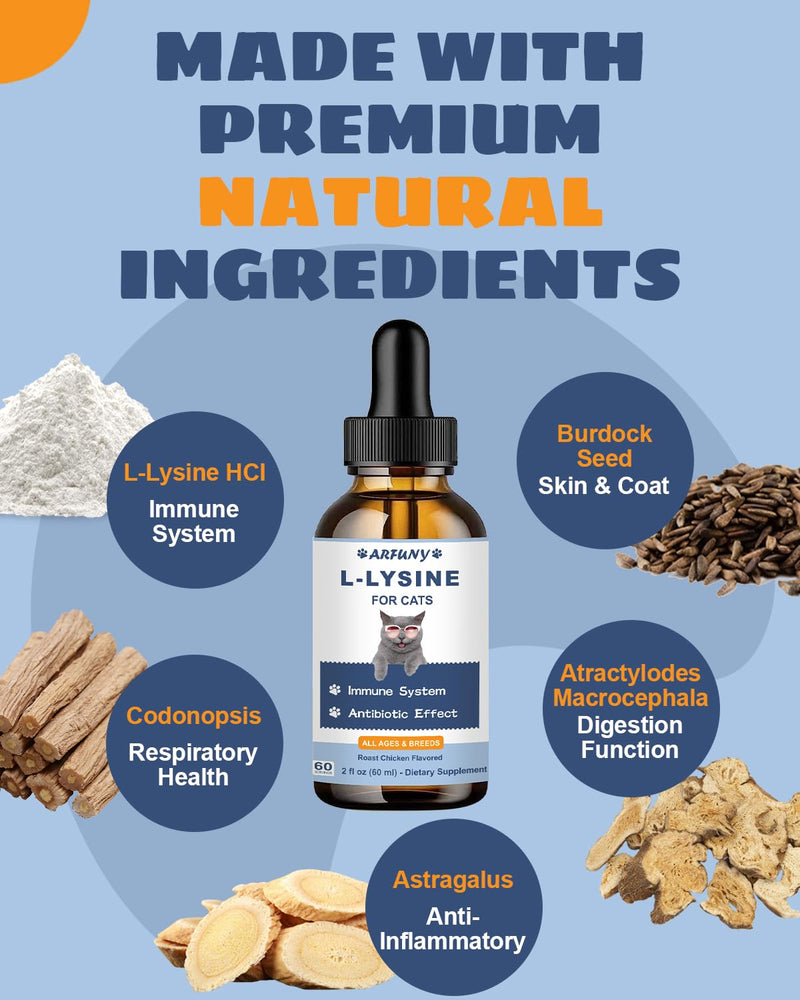 Cat L-Lysine Drops & Dog Mushroom Paste - for Cat Feline Respiratory, Sneezing, Runny Nose, Eye Function - for Dog Gut, Skin, Joint, Immune Health-Dog Lumps & Bumps Treatmen