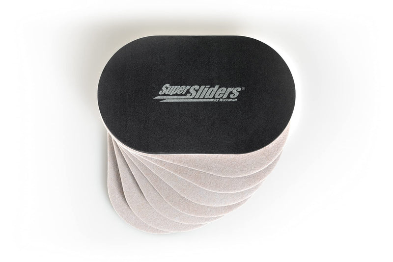 Super Sliders 3 1/2" x 6" Oval Reusable Furniture Sliders for Hard Surfaces - Effortless Moving and Surface Protection, Beige (4 Pack) 3-1/2 x 6 Inch Oval For Hardwood Movers
