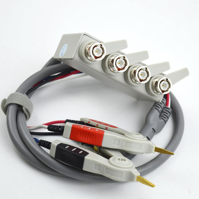 ZIBOO High-Precision LCR-06B 4 Wire Kelvin Clip, Kelvin Clip Test Lead,Four-Terminal Kelvin Test Line with Shielding Box,for use with 4 Terminal-Pair LCR Meters and Impedance Analyzers ZIBOO LCR-06B