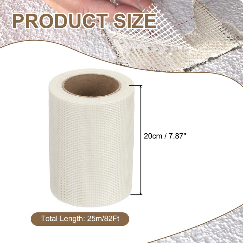 PATIKIL Drywall Repair Mesh Tape, 8 inch x 82 ft Fiberglass Repair Patch Self-Adhesive Dry Wall Joint Tape 10 Mesh Wall Hole Crack and Seam Patch, White 8 inch x 82 Feet