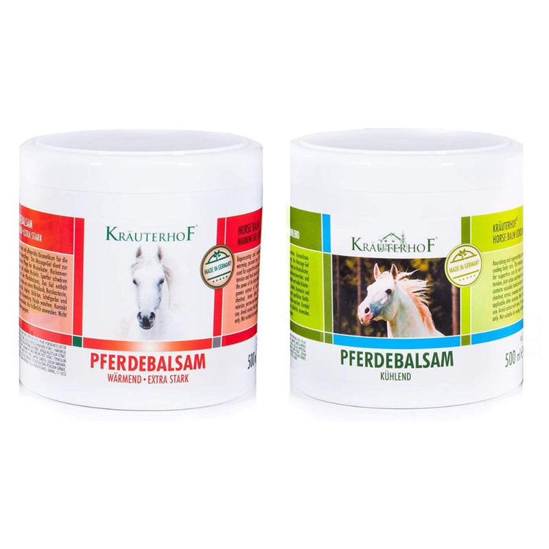 Kräuterhof® Horse Balm Warming & Extra Strong - Warming massage gel for tired muscles and joints with a warming effect, for the care of sore muscles, back tension and joint problems - PawsPlanet Australia