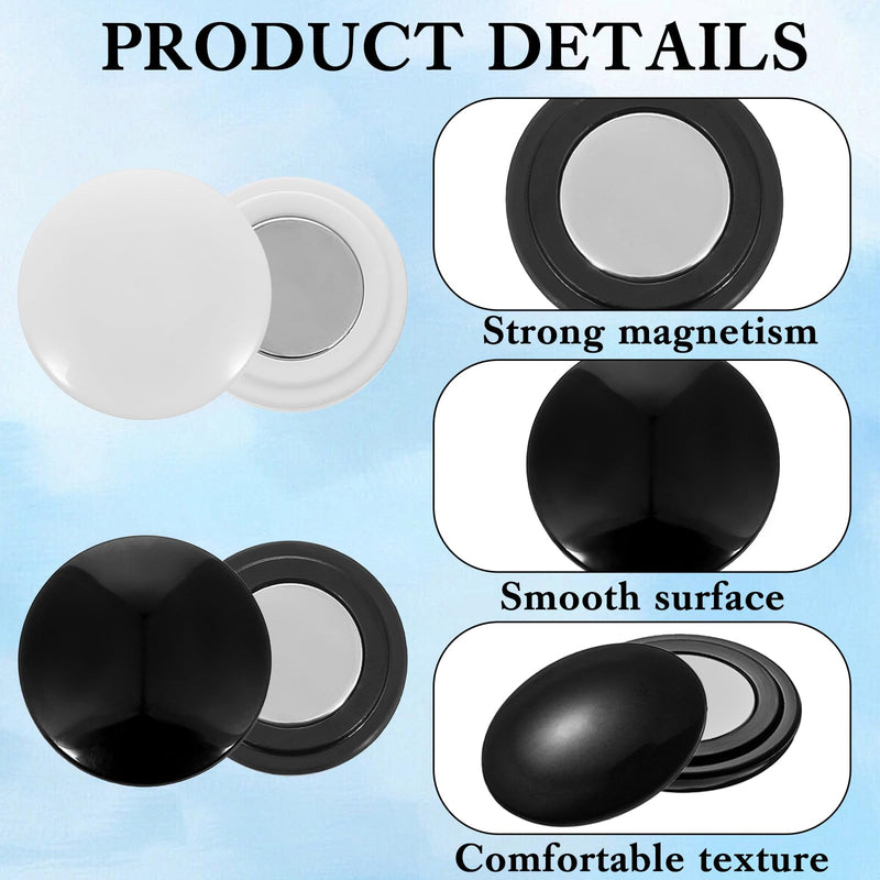 10 Pairs Marathon Bib Magnets for Runners, Running Bib Magnets, Bibs Boards for Runners - Magnetic Race Number Holders in Black and White