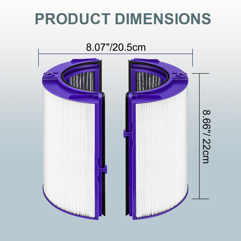 360° Combi Filter For Dyson TP06 PH02 PH01 PH03 PH04 HP09 TP09 TP10 HP10 Purple