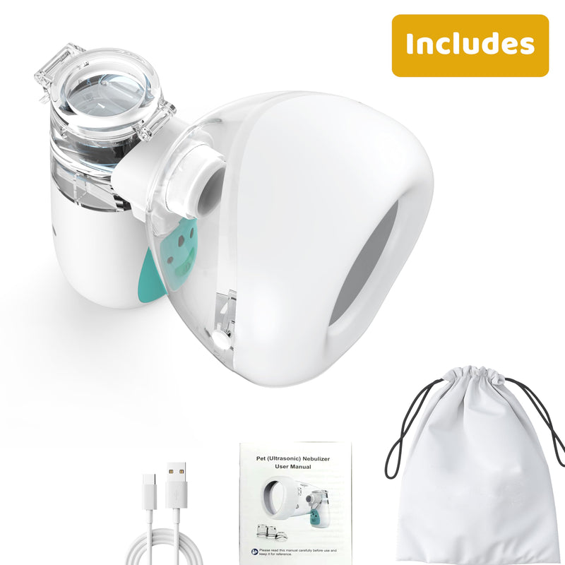 Low-Noise Large Mask Pet-Nebulizer with Custom Pet Mask, Specially Designed to Fit Snout of Cats & Puppies (Small Size)