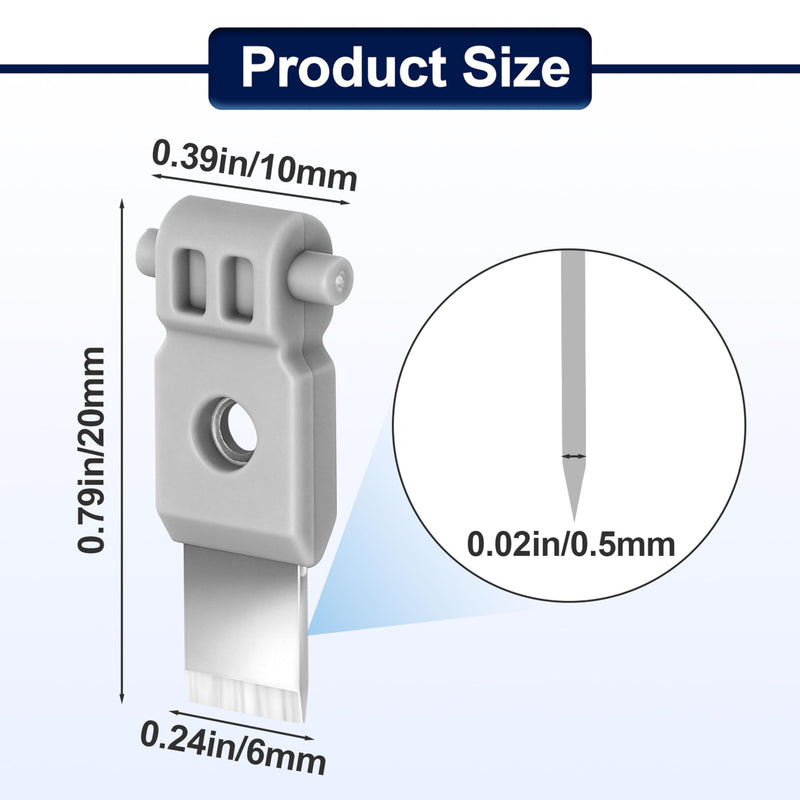 18PCS Replacement Filament Cutter Blades for Bambu Lab A1/A1 mini/P1/X1/P1P/P1S/P2S/X1C/X1E 3D Printers, Filament Cutter for Bambulab Compatible with AMS Retractions, Prevent Filament Jams 18-Pack