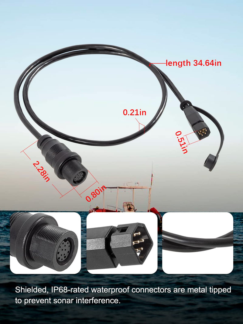 1852086 MKR-MDI-2 Sonar Adapter Cable for Hummingbird Helix-7 G3 G3N G4 G4N Fish Finder