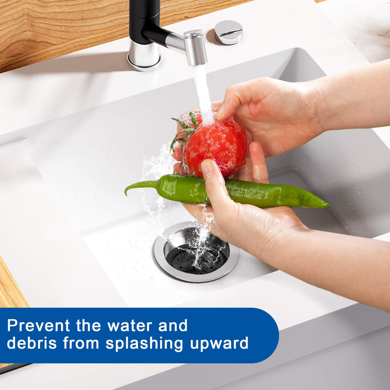 Garbage Disposal Splash Guard Collar Sink Baffle, Food Waste Disposer Parts Accessories, 3-1/8 Inch Multi-function Drain Plugs for Garbage Disposals by CLEESINK 3.125 inch Black