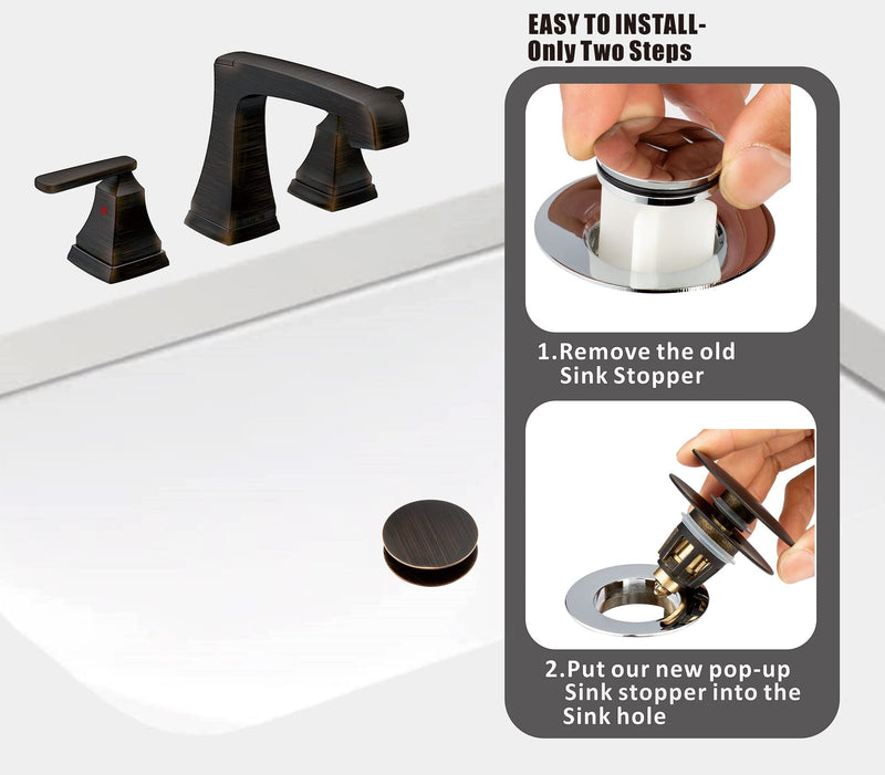 Artiwell Universal Bathroom Sink Drain Stopper, Fits Most Pop-Up Drains for Vessel Sink Lavatory Vanity, Sink Drain Strainer with Detachable Hair Catcher, Tested by Plumber in US (Oil Rubbed Bronze) Oil Rubbed Bronze - NewNest Australia