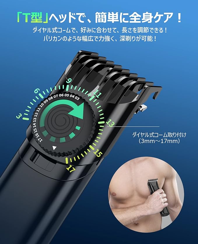 Eargoovell Men's Body Shaver, 2024 Model, VIO Shaver, Men's, 15 Levels Adjustable, 0.04 - 0.7 inches (1 - 17 mm) Length Display, Automatic Polishing, IPX7 Waterproof, Bath Shaver, Electric Shaver, Low - NewNest Australia