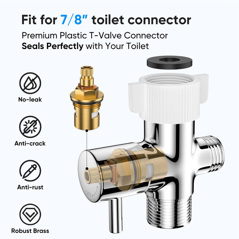 Arofa Handheld Toilet Bidet Sprayer for Toilet-Adjustable Water Pressure Control with Bidet Hose for Feminine Wash, Stainless Steel Brushed Nickel Cloth Diaper for Baby Wash 1 Pack