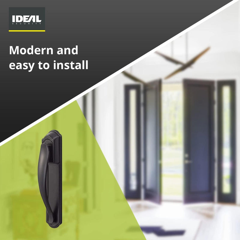 Ideal Security DX Pull Handle Replacement Set for Storm Door and Screen Door, Black