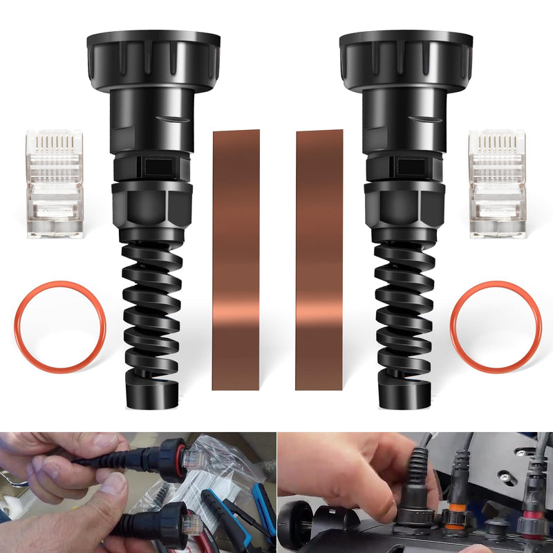 010-10603-00 Connector Waterproof Replacement for Garmin Marine Network Cable Connector RJ45, 2-Pack