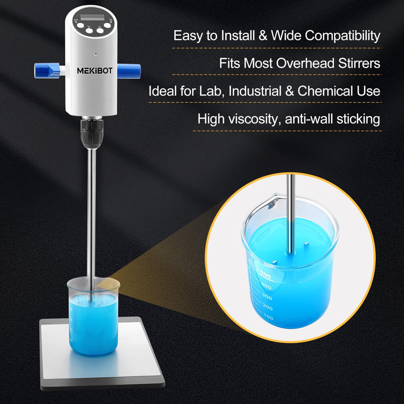 3 Bladed Propeller Stirring Rod, 304 Stainless Steel, 350mm Length, 8mm Shaft, 50mm Impeller for Laboratory Overhead Stirrer