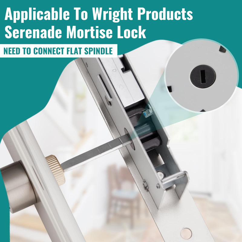 Flat Slot Storm Door Mortise Lock Body Fits for Older Storm Doors, 2-1/2" Handle PZ, Handle Not Included (Brushed Nickel) Brushed Nickel