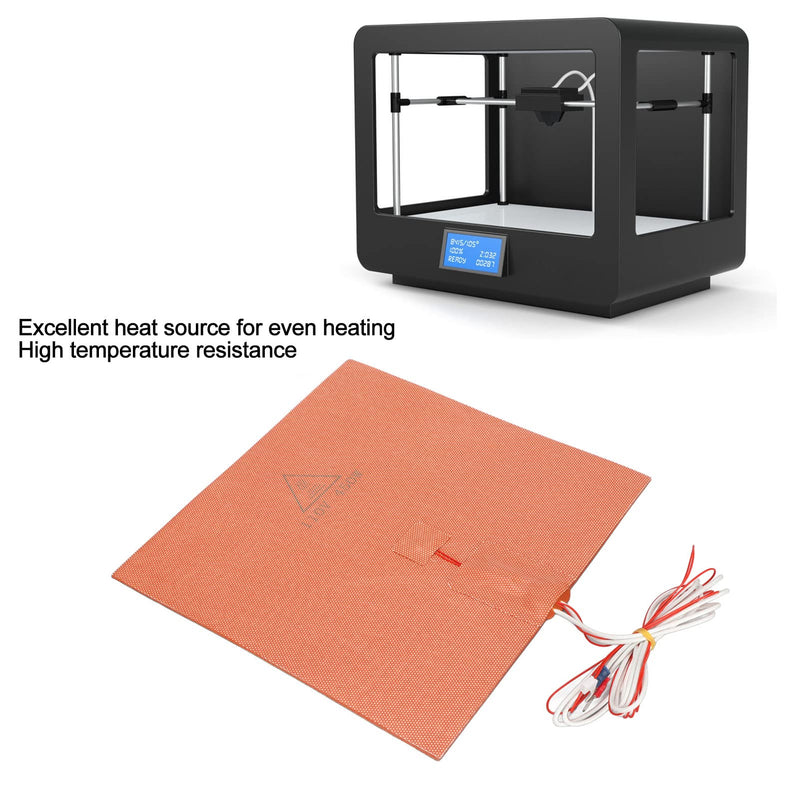 Silicone Heater Pad, 450W Silicone Heating Plate Pad Heater with Back Adhesive for 3D Printer Heated Bed, 250x250mm