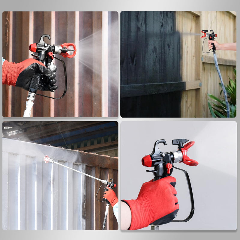 AEROPRO Tools Airless Paint Sprayer Gun，5 Spray Tips & 10 Filters Black