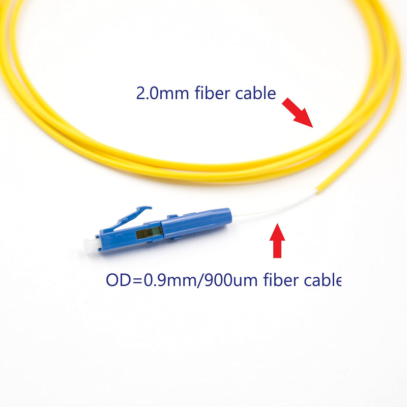 LC UPC Fiber Optic Quick Connector with Matched Tools - Single Mode 9/125 for 900um Cable - Fast Connectors Adapter for 0.9mm/2.0mm/3.0mm Fiber Cable LC UPC/0.9 10pcs