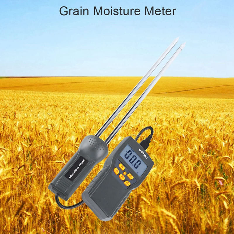 Grain Meter, Digital LCD Display Digital Handheld Humidity Analyzer Humidity Tester for Wheat Corn Paddy