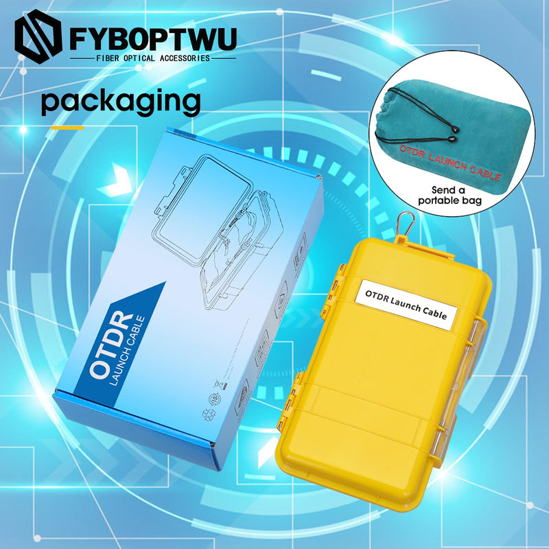 OTDR Launch Cable Box SC/APC-SC/APC Singlemode SM（9/125） Extension Cord OTDR Dead Zone Eliminator Fiber Optic Tester (500M) SC APC - SC APC 500m