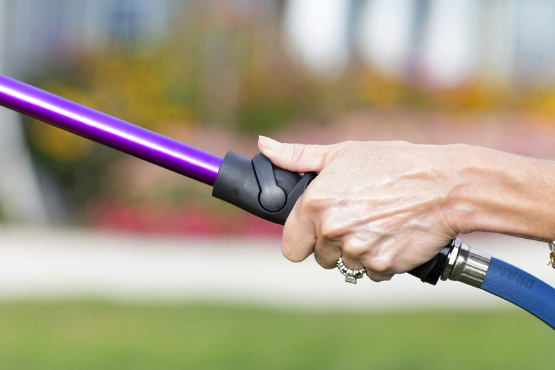 Dramm RainSelect Rain Wand – 16 Inch Aluminum Watering Wand with 9-Pattern Adjustable Spray Head & One Touch Thumb Control Valve – Garden Hose Wand for Containers, Raised Beds– Green 16"