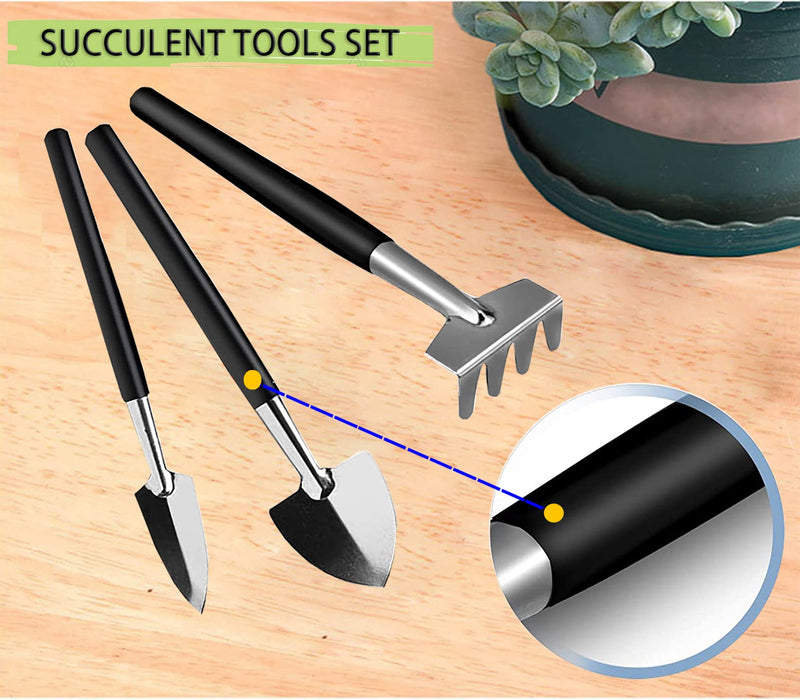 12 Pcs Succulent Tools Set Mini Transplanting Garden Tools Kit for Indoor Gardening Flower Pot Cactus Care 12 PCS Tools
