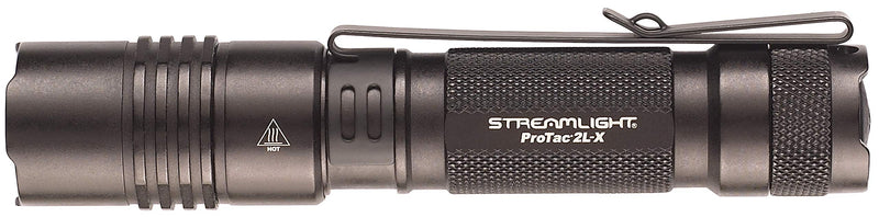 Streamlight 88063 ProTac 2L-X 500-Lumen 6800 Candela EDC High Performance Multi-Fuel Tactical Flashlight, Includes Non-Rechargeable Batteries, Holster, and Clip, Box, Black Box Packaging with Non-Rechargeable Batteries