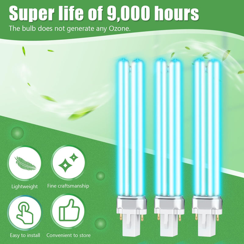 4 Pcs UV UV-C Light Bulbs 9W G23 Base Replacement Bulb 4