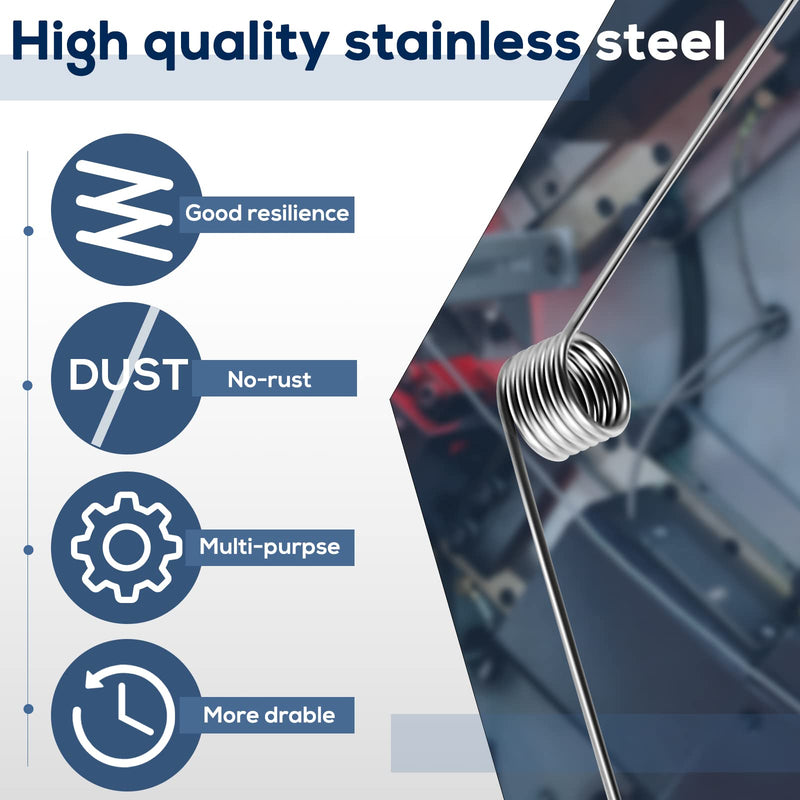 40 Pcs Stainless Steel Tiny Torsion Spring 0.5 Wire Diameter Outside Diameter 4.5 mm Mechanical Small Torsion Spring 120° Deflection Spring Assortment for Repair Woodworking DIY