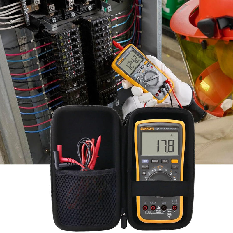 Hard Case Compatible with Fluke 17B+ /Fluke 15B+ Digital Multimeter and Accessories (Case Only) large