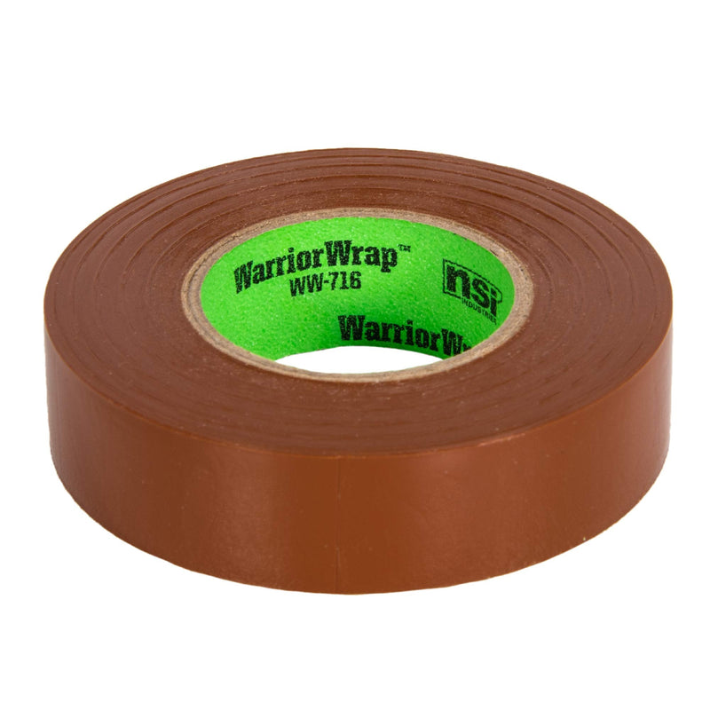 WarriorWrap General 3/4 in. x 60 ft. 7 mil Vinyl Electrical Tape, Brown