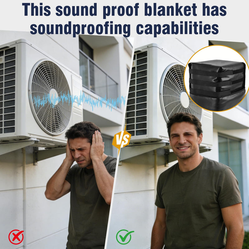 Air Conditioner Sound Barrier for Outside AC Unit 10 x 10 x 19 Inch