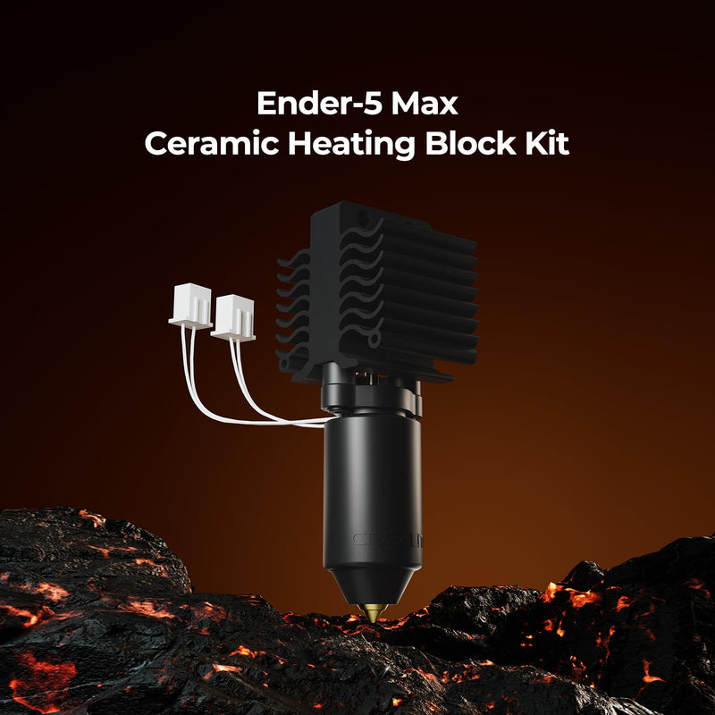 Creality Ender 5 Max Ceramic Hotend Kit, Quick-Swap Nozzle with High-Flow Ceramic Heating Block, 300°C High-Temperature Resistance, Supports 700mm/s High-Speed Printing for Ender 5 Max 3D Printers
