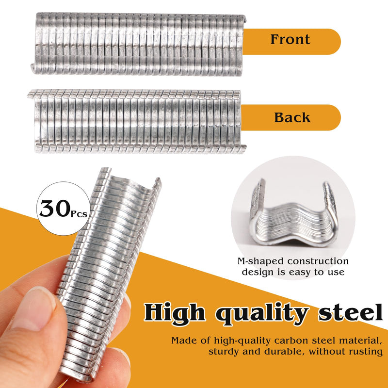 1800Pcs Type M Nail Ring, Wire Cage Clips, Galvanized Steel M Clips Hog Ring Nail Fence Fastener for Fencing, Animal Cages, Car Cushions, Upholstery ﻿ (M Nail Rings) M Nail Rings