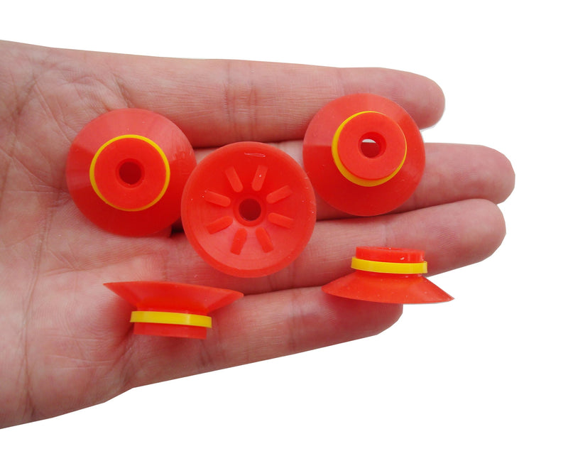 Industrial Flat Vacuum Suction Cup F Series Single-Layer Silicone Robotic Arm Accessory with Ribs,Pack of 5 pcs (F25) F25