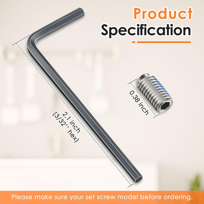 Enhon Set Screw Kit Replacement for 155023, Compatible with Moen Single Handle Kitchen Faucet, Include 5 Set Screws and a Hex Wrench, One Handle Lavatory and Kitchen Faucets Replacement Repair Kit