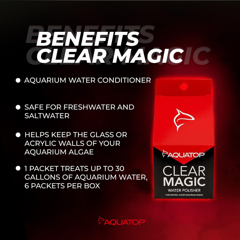 Aquatop Clear Magic Water Polisher - Safe for Freshwater and Saltwater Aquariums - May be added once a week - Easier Pick up by your Aquarium 2.4 x 1 x 3.7 inches Whites & Tans